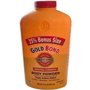 50% full Gold Bond with Talc Original Strength Body Powder Triple Relief 12.5 Oz